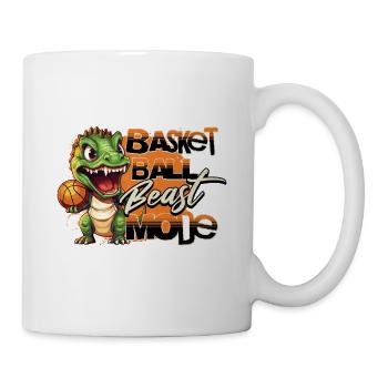Basketball Dinosaure T-Rex Animal Player Cartoon - Mug blanc - blanc - Droite