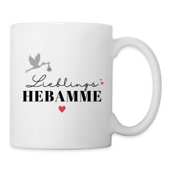 Liebelingshebamme / Weltbeste Hebamme - Tasse - Weiß - Rechts