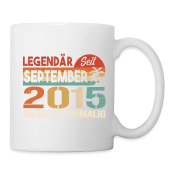 2015 September Vintage Geburtstagsgeschenk 2015 - Tasse - Weiß - Rechts