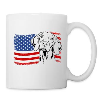 Magyar Vizsla America Flag Dogs Dog Wilsigns - Mug - white - Right
