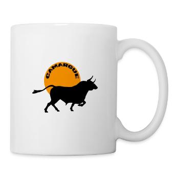 Sonnenuntergang im Camargue-Stier - Tasse - Weiß - Rechts