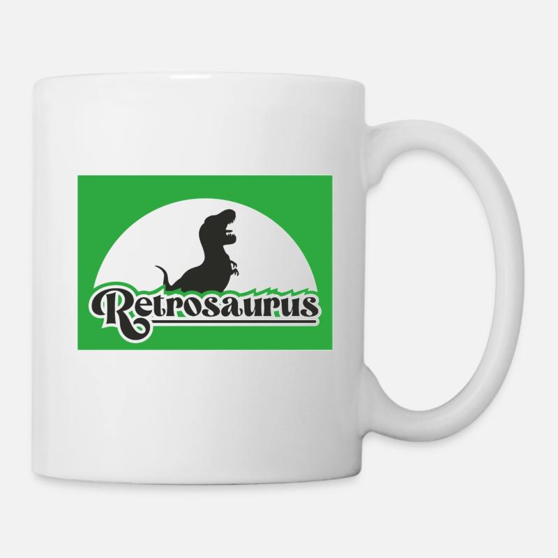 Retrosaurus grün - Tasse - Weiß
