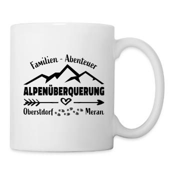Alpenüberquerung Familie Abenteuer E5 - Tasse - Weiß - Rechts