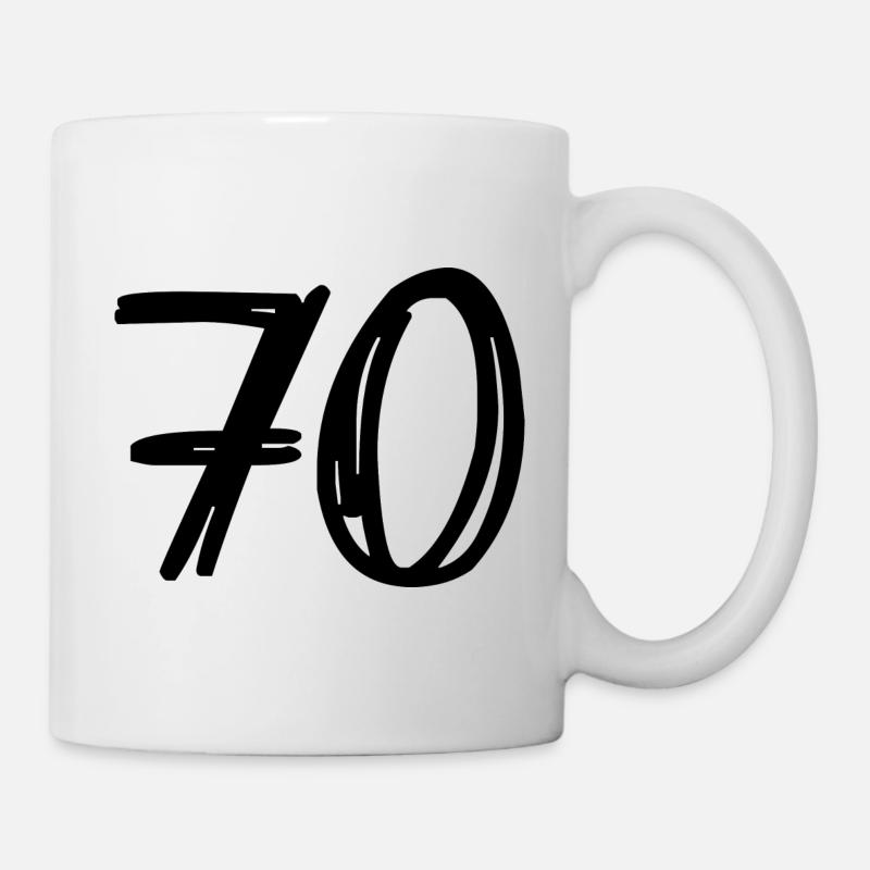 70. 70 ANS. 70e ANNIVERSAIRE. ANNIVERSAIRE 70 ANS. - Mug blanc - blanc
