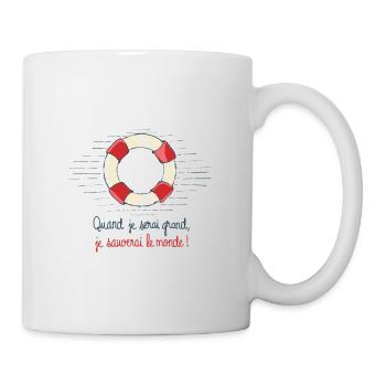Petit Secouriste marin - Mug blanc - blanc - Droite