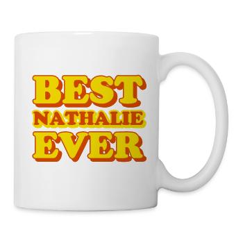 Nathalie Prénom Drôle de cadeau - Mug blanc - blanc - Droite