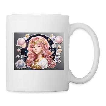 fille aux cheveux roux - Mug blanc - blanc - Droite