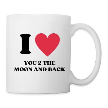 Je t’aime jusqu’à la lune et retour - Mug blanc - blanc - Droite