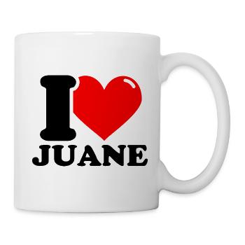 I love juane First name - Mug - white - Right