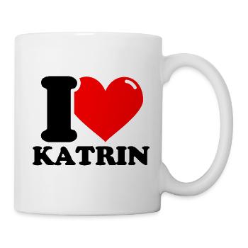 I love katrin First name - Mug - white - Right