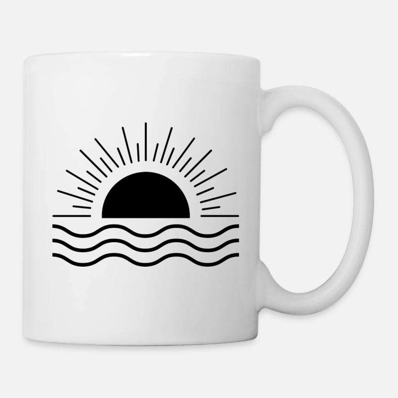 sun and waves - Tasse - Weiß