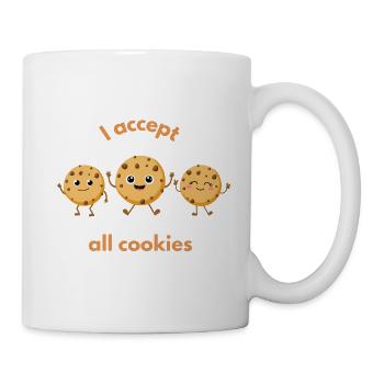 I accept all cookies - Mug - white - Right