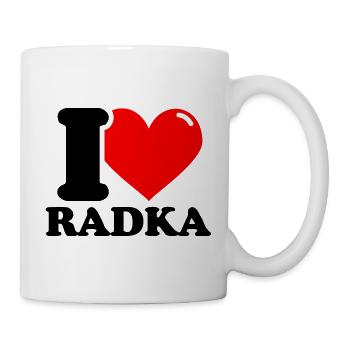 J'adore le prénom de Radka - Mug blanc - blanc - Droite