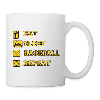 EAT SLEEP BASEBALL REPEAT - Mug - white - Right