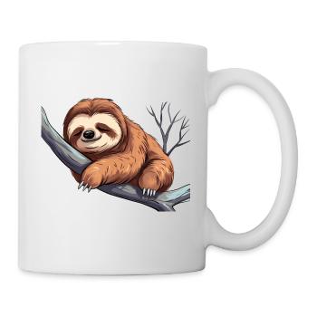 Cute sleeping sloth for sloth fans - Mug - white - Right