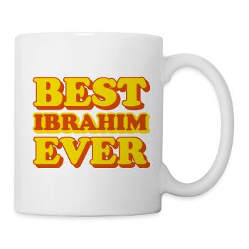 Lustiges Geschenk mit Vornamen Ibrahim - Tasse - Weiß - Rechts