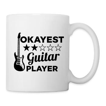 Okayest Guitar Player - Guitariste drôle - Mug blanc - blanc - Droite