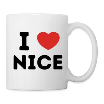 I Love with Heart Nice - Mug - white - Right