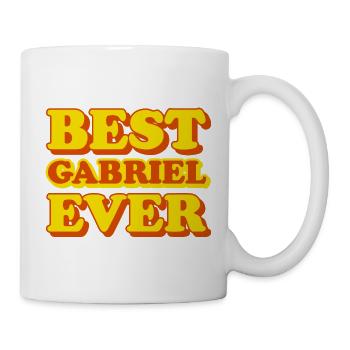 Lustiges Geschenk mit Vornamen Gabriel - Tasse - Weiß - Rechts