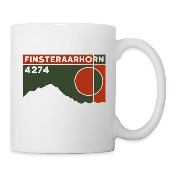 Finsteraarhorn Bernese Oberland Ski Touring Hiking - Mug - white - Right
