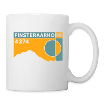 Finsteraarhorn Bernese Oberland Ski Touring Hiking - Mug - white - Right
