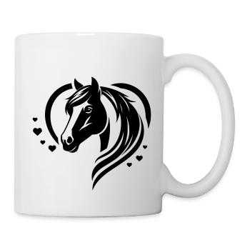 Cuore di testa di cavallo - Tazza - bianco - Destra