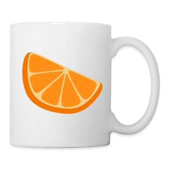 Orangenscheibe - Tasse - Weiß - Rechts