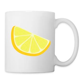 Zitronenscheibe - Tasse - Weiß - Rechts