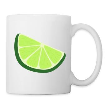 tranche de citron vert - Mug blanc - blanc - Droite