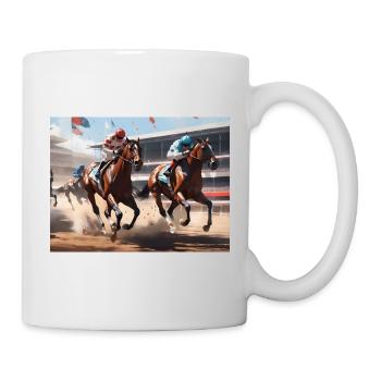 Course de chevaux #1 - Mug blanc - blanc - Droite