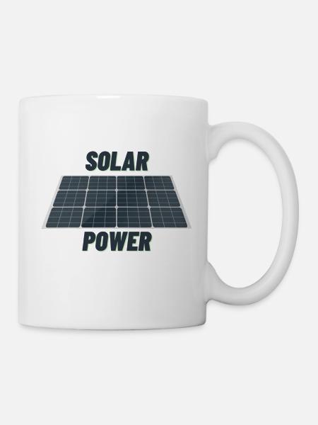 Solar Power Photovoltaik Modul Nachhaltigkeit - Tasse - Weiß