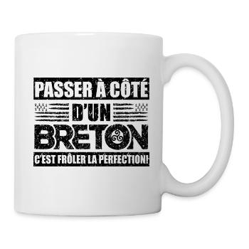 Passer À Côte D'Un Breton,bretons,bretagne,rétro - Mug blanc - blanc - Droite