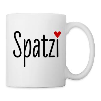 Spatzi, Valentinstag Jahrestag Beziehung Kosename - Tasse - Weiß - Rechts