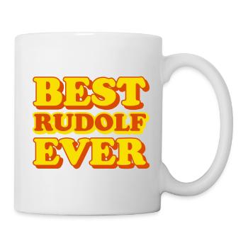 Rudolf Vorname Lustiges Geschenk - Tasse - Weiß - Rechts