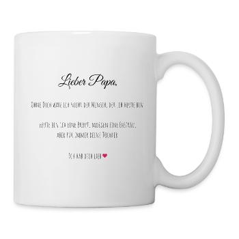 Brautvater Tasse, Vater der Braut Geschenkidee - Tasse - Weiß - Rechts