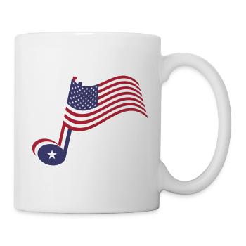 Country-Musik-Note und Spangled-Banner - Tasse - Weiß - Rechts