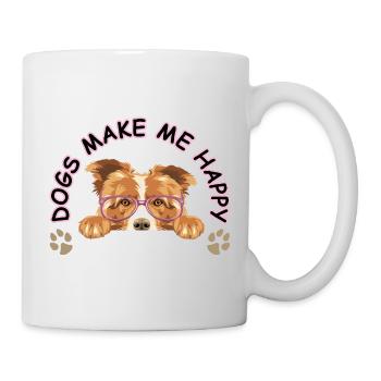 Le chien Border Collie me rend heureux - Mug blanc - blanc - Droite