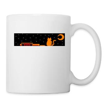 Japan trainstation cat - Tasse - Weiß - Rechts