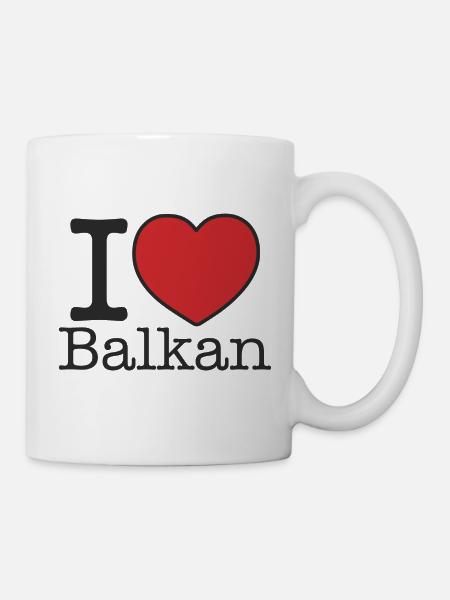 i love Balkan - Tasse - Weiß