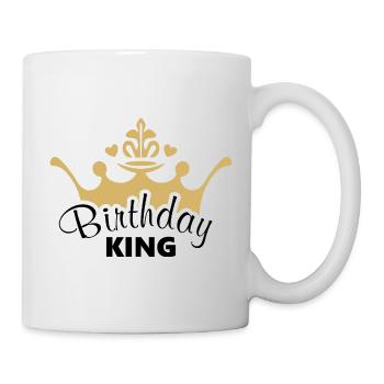 Geburtstags-König - Tasse - Weiß - Rechts