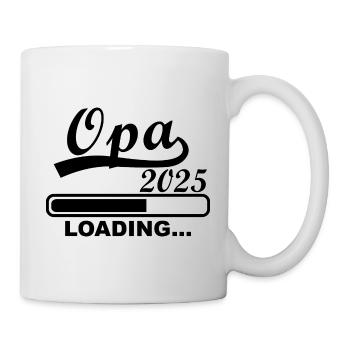 Opa 2025 loading, Ich werde 2025 Opa - Tasse - Weiß - Rechts