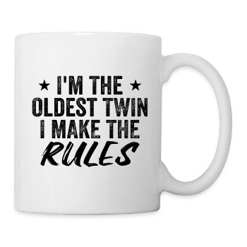 I'm The Oldest Twin Funny Twin Tees - Mug blanc - blanc - Droite
