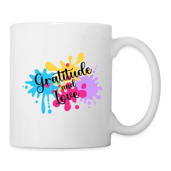 Dankbarkeit und Liebe - Tasse - Weiß - Rechts