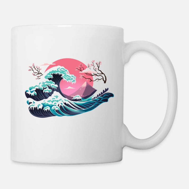 Hokusai Winter - Mug blanc - blanc
