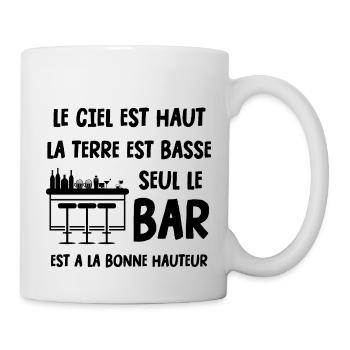 seul le bar est à la bonne hauteur - Mug blanc - blanc - Droite