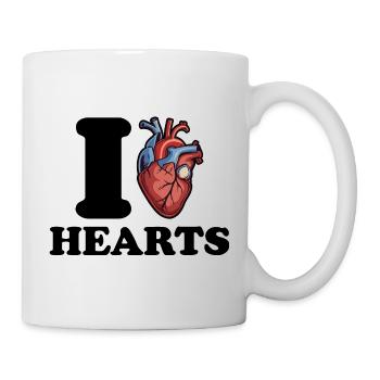 I love hearts - Mug - white - Right
