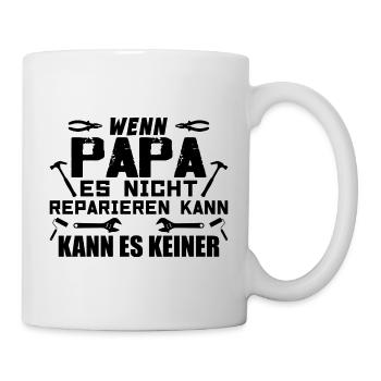 Si papa ne peut pas le réparer, personne ne le peut - Mug blanc - blanc - Droite