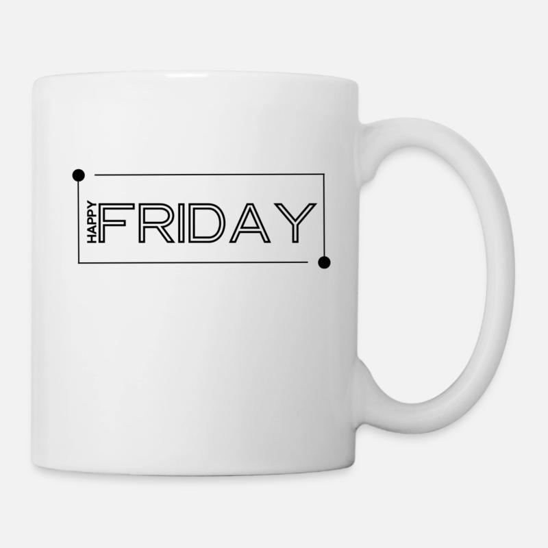 Happy Friday - Tasse - Weiß