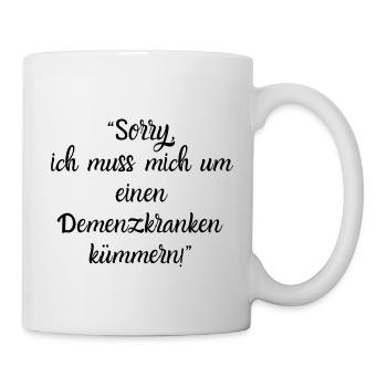Désolé, je m’occupe d’un patient atteint de démence - Mug blanc - blanc - Droite