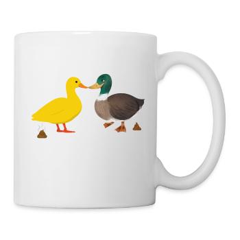 pooping ducks - Mug - white - Right